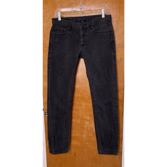 Vintage Y2K Burberry Prorsum Men’s Faded Black Skinny Jeans Size 30 Button Fly - Picture 1 of 9